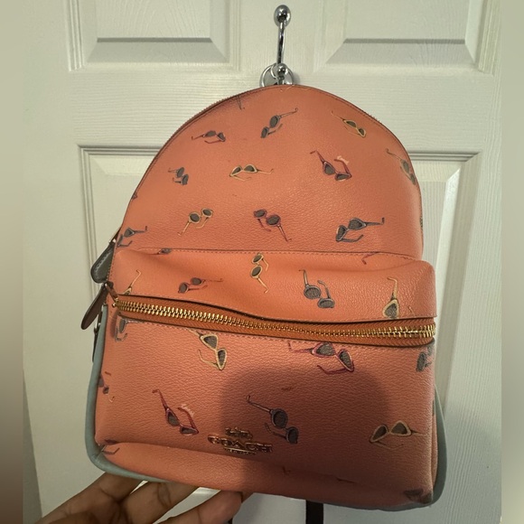 Authentic Coach Backpack with sunglasses print - Picture 2 of 10